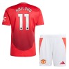 Camisola + Calções Manchester United Hojlund 11 Criança Equipamento 1ª 24/25